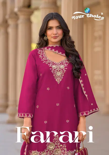 Farari By Your Choice Heavy Chinon Wholesale Readymade Suits Suppliers In Mumbai
